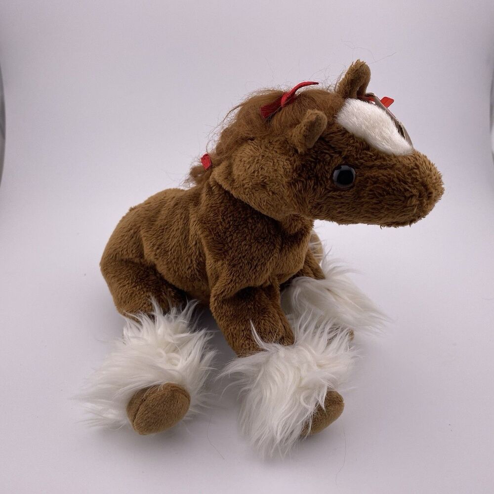 TY Beanie Babies Hoofer The Clydesdale Horse Plush Toy 2002 - Retired